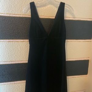 J Crew Black Velvet Deep V  Cocktail Dress